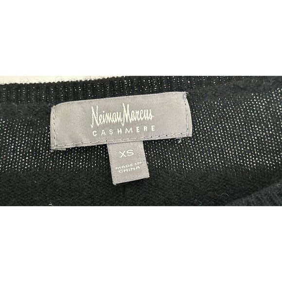 Neiman Marcus Cashmere Black Peplum Sweater XS Womens Long Sleeve Crew Neck - Picture 6 of 7